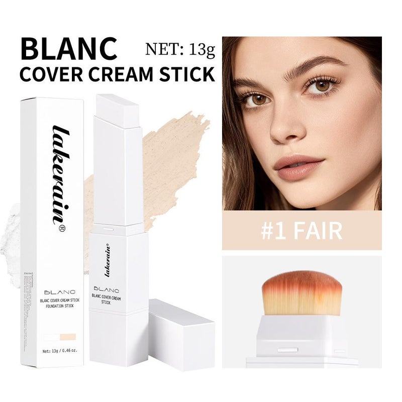 Lakerain 2-in-1 Color-Changing Foundation Stick: Hydrating, lightweight, and long-lasting without creasing.